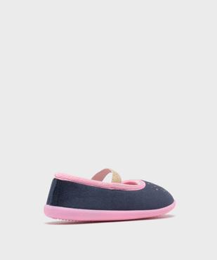 Chaussons enveloppants en velours avec motif pailleté fille vue4 - GEMO 4G FILLE - GEMO