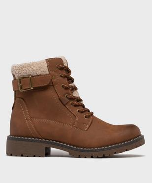 Boots fourrés à lacets et zip intérieur femme - Valentina Baldano vue1 - VALENTINA BALDA - GEMO