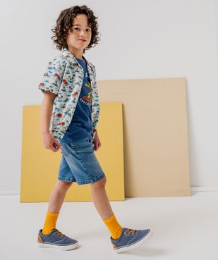 Chemise manches courtes imprimé tropical garçon vue1 - GEMO (ENFANT) - GEMO