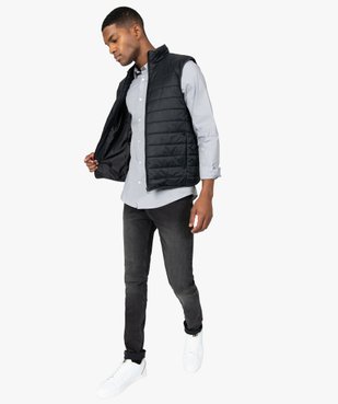 Chemise homme rayée coupe slim en coton stretch vue5 - GEMO (HOMME) - GEMO