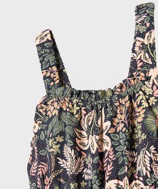 Robe imprimée à bretelles avec volants fille vue2 - GEMO 4G FILLE - GEMO