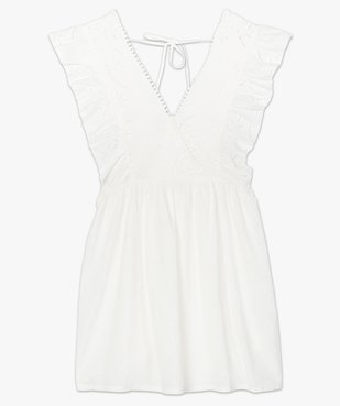 Robe de plage femme avec broderie anglaise vue4 - GEMO (PLAGE) - GEMO