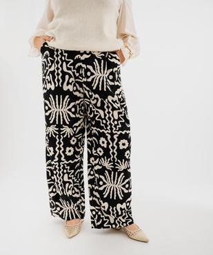 Pantalon ample fluide femme grande taille vue1 - GEMO 4G GT - GEMO