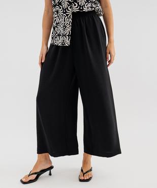 Pantacourt large avec taille élastique femme vue1 - GEMO 4G FEMME - GEMO