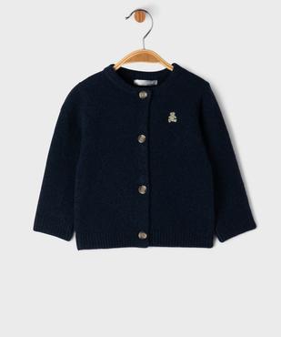 Gilet col rond bébé fille - LuluCastagnette vue2 - LULUCASTAGNETTE - GEMO