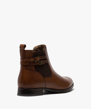 Boots femme unis à talon plat dessus cuir – Pierre Cardin vue4 - PIERRE CARDIN D - GEMO