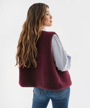 Veste sans manches en sherpa femme vue4 - GEMO 4G FEMME - GEMO