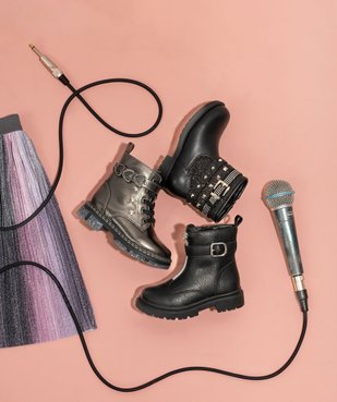 Boots fille à col clouté fantaisie strass et paillettes vue7 - LOVELY WINGS GEMO FOR GOOD - GEMO