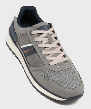 Baskets basses multitextures homme - Urban Steps vue6 - URBAN STEPS - GEMO