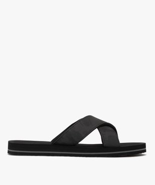 Mules de piscine homme à larges brides croisées militaires vue1 - GEMO (PLAGE) - GEMO