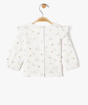 Tee-shirt manches longues avec volants aux épaules bébé fille vue4 - GEMO 4G BEBE - GEMO