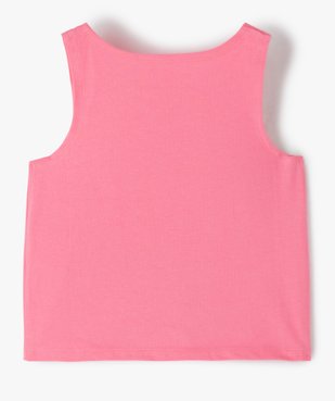 Débardeur fille imprimé avec nœud dans le bas vue3 - GEMO (ENFANT) - GEMO