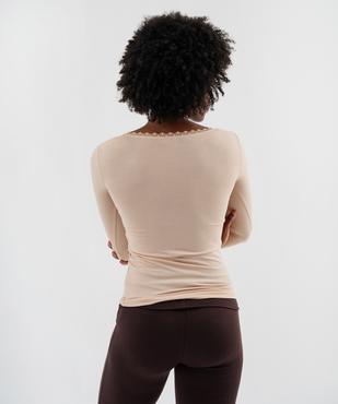 Tee-shirt thermique à manches longues et col rond femme vue8 - GEMO(HOMWR FEM) - GEMO