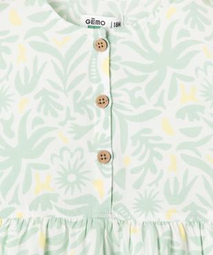 Robe imprimée en viscose bébé fille vue2 - GEMO 4G BEBE - GEMO
