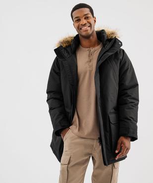 Parka imperméable à capuche avec bord amovible homme vue3 - GEMO 4G HOMME - GEMO