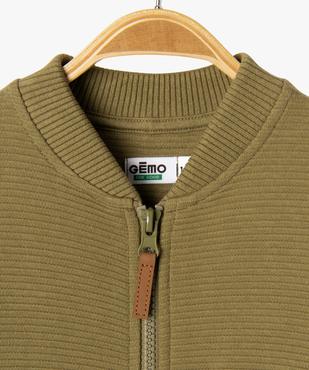 Sweat zippé effet rayé bébé garçon vue3 - GEMO(BEBE DEBT) - GEMO