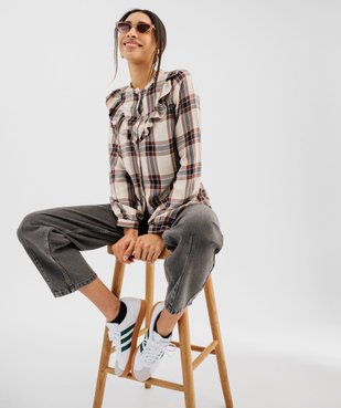 Chemise manches longues à carreaux et volants femme vue4 - GEMO(FEMME PAP) - GEMO