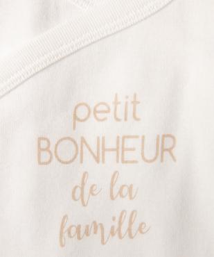 Body manches longues et fermeture devant croisée bébé (lot de 3) vue5 - GEMO 4G BEBE - GEMO