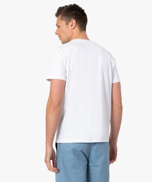 Tee-shirt homme à manches courtes et motif en relief vue3 - GEMO (HOMME) - GEMO