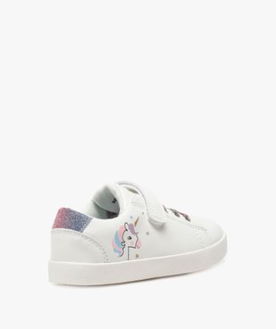 Baskets fille unies avec licorne imprimée sur le côté vue4 - GEMO (ENFANT) - GEMO