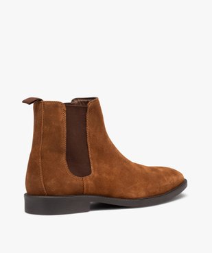 Boots homme dessus en cuir velours uni - Taneo vue4 - GEMO