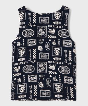Blouse sans manches à col V imprimée fille vue3 - GEMO (JUNIOR) - GEMO