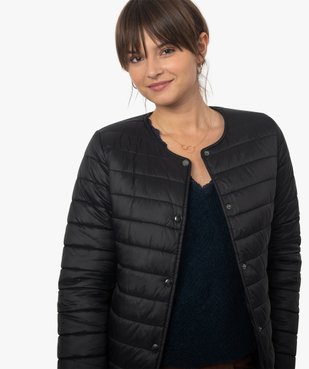 Blouson femme matelassé à col rond vue2 - GEMO(FEMME PAP) - GEMO