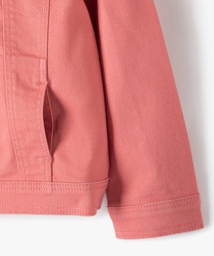 Veste fille en twill extensible vue3 - GEMO (ENFANT) - GEMO