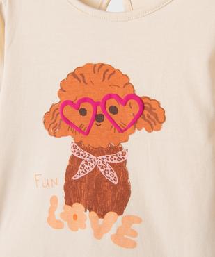 Tee-shirt manches longues avec motif fun bébé fille vue2 - GEMO 4G BEBE - GEMO
