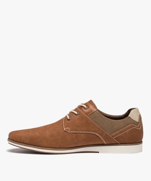 Derbies homme style décontracté avec détails contrastants vue3 - GEMO(URBAIN) - GEMO