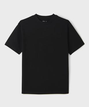 Tee-shirt uni à col rond garçon vue1 - GEMO (JUNIOR) - GEMO