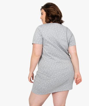 Chemise de nuit femme à manches courtes avec motif vue3 - GEMO(HOMWR FEM) - GEMO