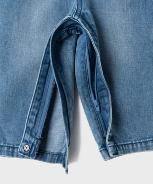 Salopette en jean avec entrejambe zippé bébé garçon vue3 - GEMO(BEBE DEBT) - GEMO