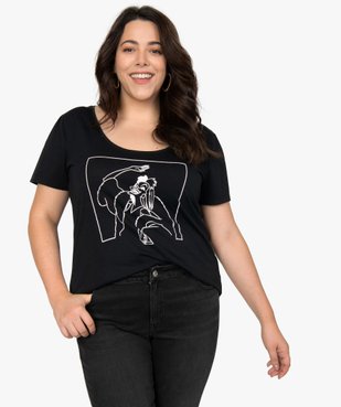 Tee-shirt femme grande taille imprimé Cruella - Disney vue1 - DISNEY DTR - GEMO