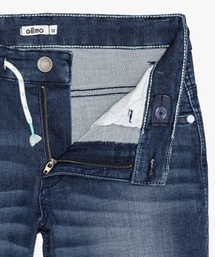 Bermuda garçon en jean extensible avec ceinture cordon vue2 - GEMO (JUNIOR) - GEMO