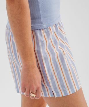 Short de pyjama en voile de coton imprimé femme vue5 - GEMO 4G FEMME - GEMO