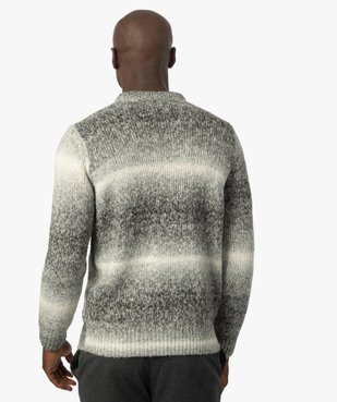 Pull homme avec col rond en maille chinée vue3 - GEMO (HOMME) - GEMO