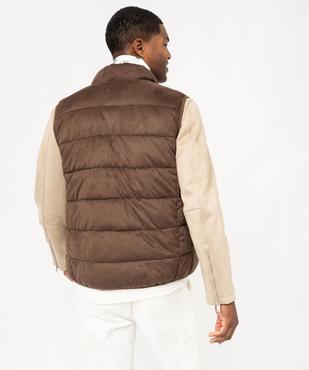 Blouson sans manches toucher peau de pêche homme vue3 - GEMO 4G HOMME - GEMO