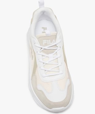Baskets femme à semelle épaisse look dad shoes - FILA avec détail verni au talon vue5 - FILA - GEMO