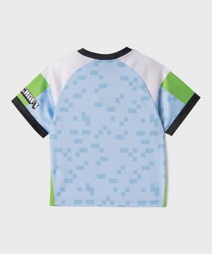 Tee-shirt de sport manches courtes imprimé garçon - Minecraft vue3 - MINECRAFT - GEMO