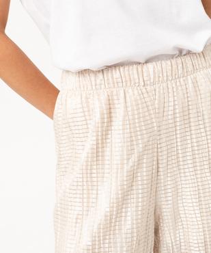 Pantalon large en maille gaufrée scintillante femme vue2 - GEMO(FEMME PAP) - GEMO
