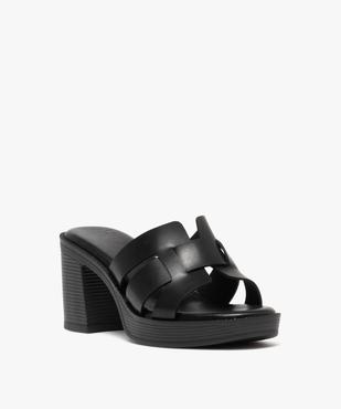 Mules à talon haut et bout ouvert femme vue2 - FOLLOW ME - GEMO