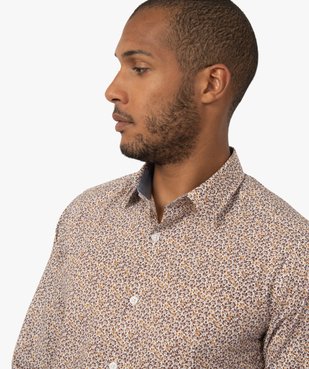 Chemise homme à motifs feuillage coupe slim vue2 - GEMO (HOMME) - GEMO