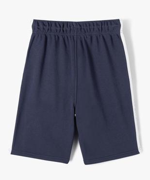 Bermuda en maille avec bandes sur les côtés garçon vue3 - GEMO (JUNIOR) - GEMO