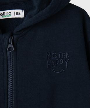 Sweat zippé à capuche bébé garçon vue6 - GEMO 4G BEBE - GEMO