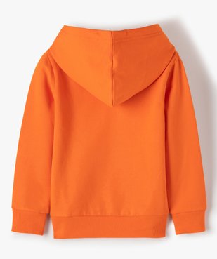 Sweat garçon à capuche avec inscription vue3 - GEMO (ENFANT) - GEMO
