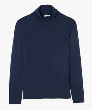 Tee-shirt femme uni avec col roulé et manches longues vue4 - GEMO(URBAIN) - GEMO