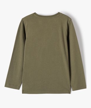 Tee-shirt garçon manches longues à poche poitrine vue3 - GEMO 4G GARCON - GEMO
