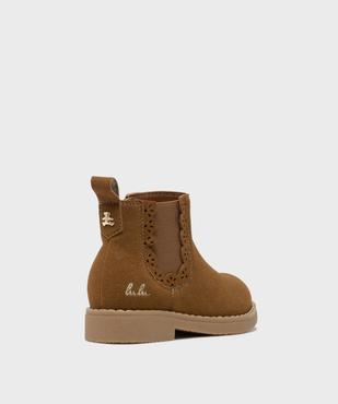 Boots Chelsea à finition festonnée fille - LuluCastagnette vue4 - LULUCASTAGNETTE - GEMO