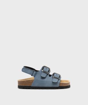 Sandales à bride scratch et semelle intérieure cuir anatomique garçon - 5 Miles vue1 - 5 MILES - GEMO